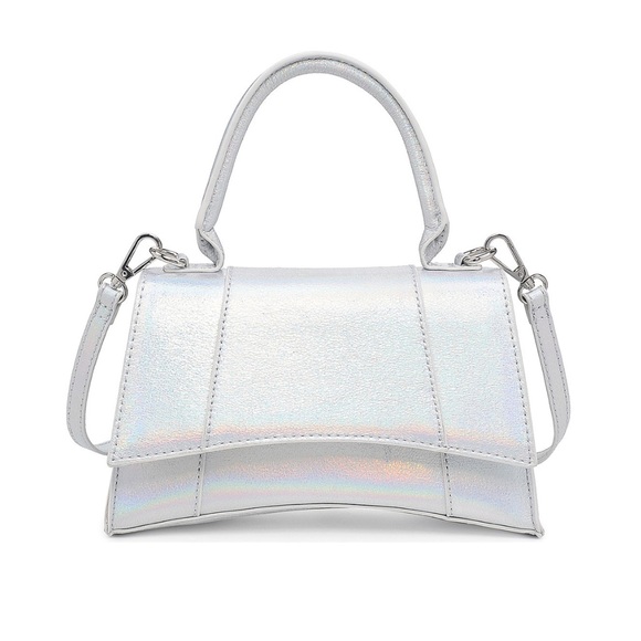 Urban Expressions Handbags - NWT Silver Lucas Crossbody with Adjustable Strap & Hand Bag